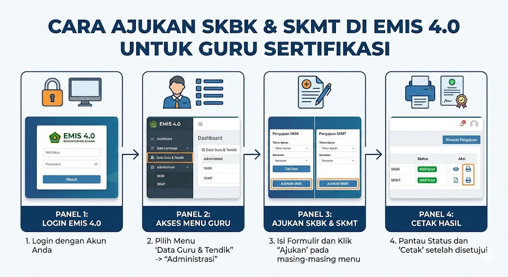 Cara Ajukan SKBK dan SKMT di EMIS 4.0 untuk Guru Sertifikasi