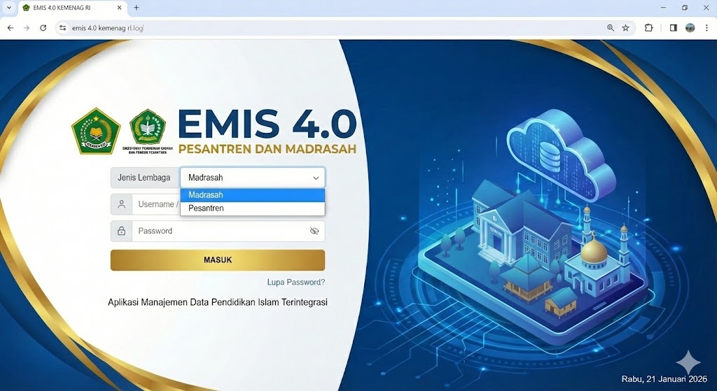 Cara Login EMIS 4.0