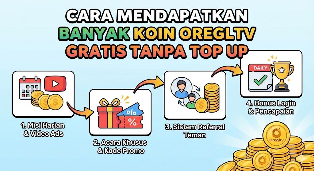 Cara Mendapatkan Banyak Koin Oregltv Gratis Tanpa Top Up