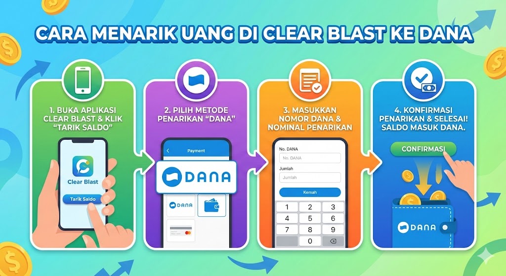 Cara Withdraw Clear Blast ke DANA Agar Saldo Cepat Cair Tanpa Ribet